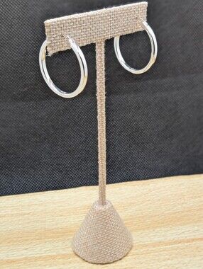 Medium Sterling Silver Hoops